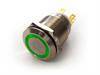 Lamptron Illuminated Switch Ring Type - Silver / Green