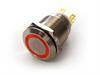 Lamptron Illuminated Switch Ring Type - Silver / Red