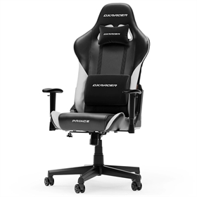 DXRacer PRINCE L Gamerstol - PVC Læder - Sort/Hvid