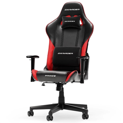 DXRacer PRINCE L Gamerstol - PVC Læder - Sort/Rød