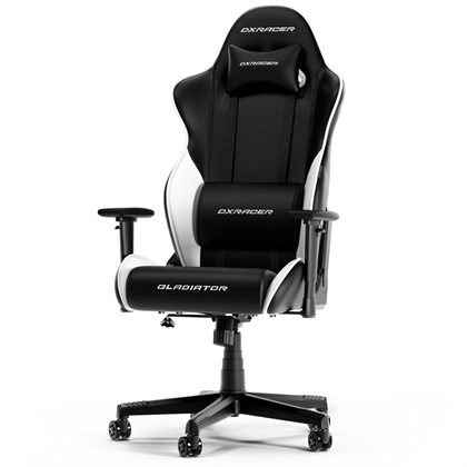 DXRacer GLADIATOR L Gamerstol - PVC Læder - Sort/Hvid