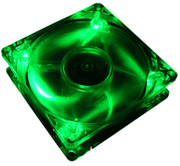 Sunbeam 80mm Grøn Silent LED-blæser RPM
