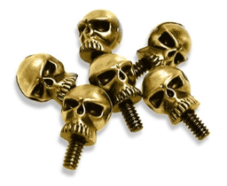 Se Sunbeam 6 stk Skull fingerskruer, Bronze hos WEBdanes
